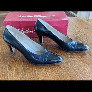 Ferragamo Vintage Cap Toe Pumps